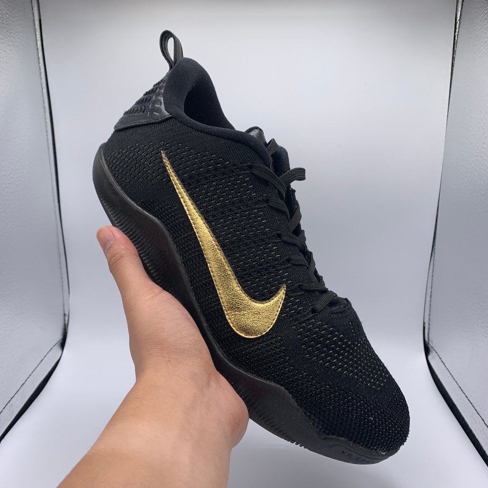 Nike Kobe XI 11 Elite Low Gold Black Mamba Size 11